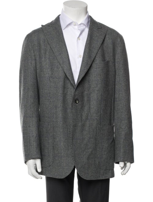 Boglioli Virgin Wool Houndstooth Print Blazer
