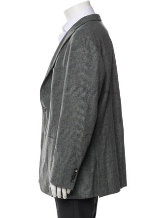 Boglioli Virgin Wool Houndstooth Print Blazer