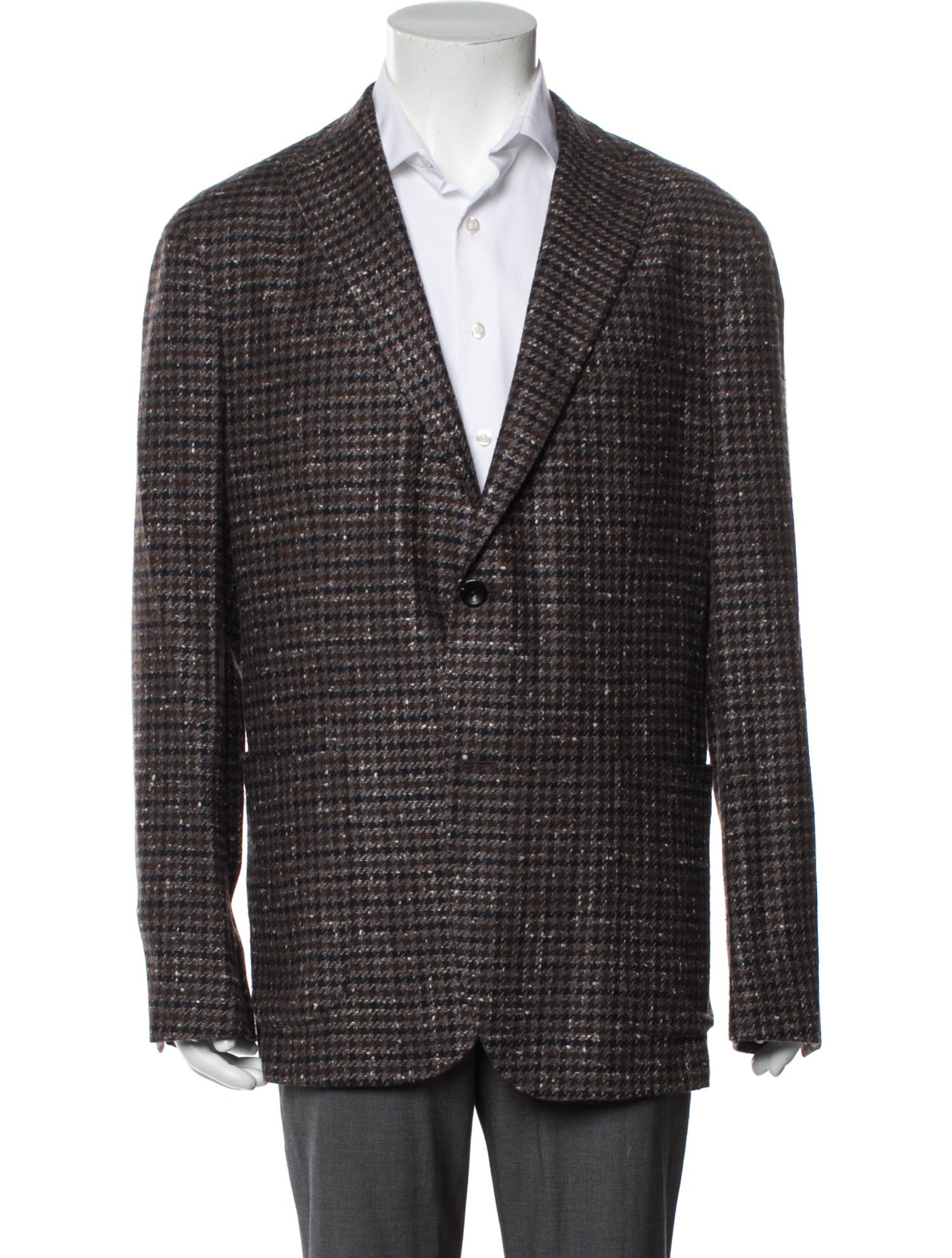 Boglioli Lambswool Houndstooth Print Sport Coat