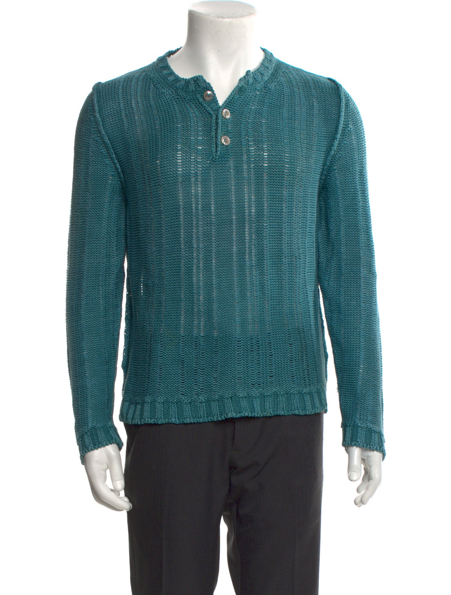 Boglioli Mock Neck Long Sleeve Polo Sweater