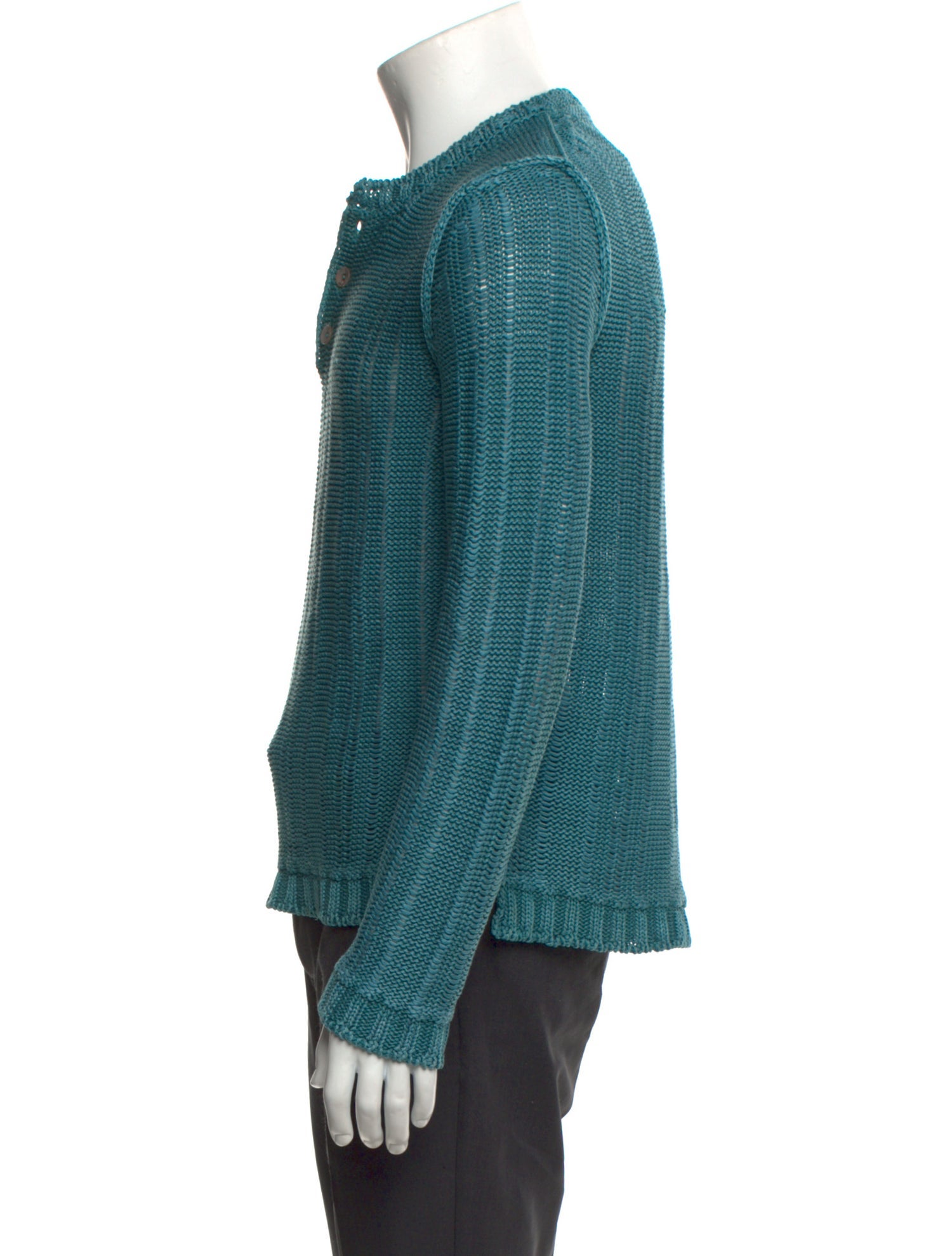 Boglioli Mock Neck Long Sleeve Polo Sweater