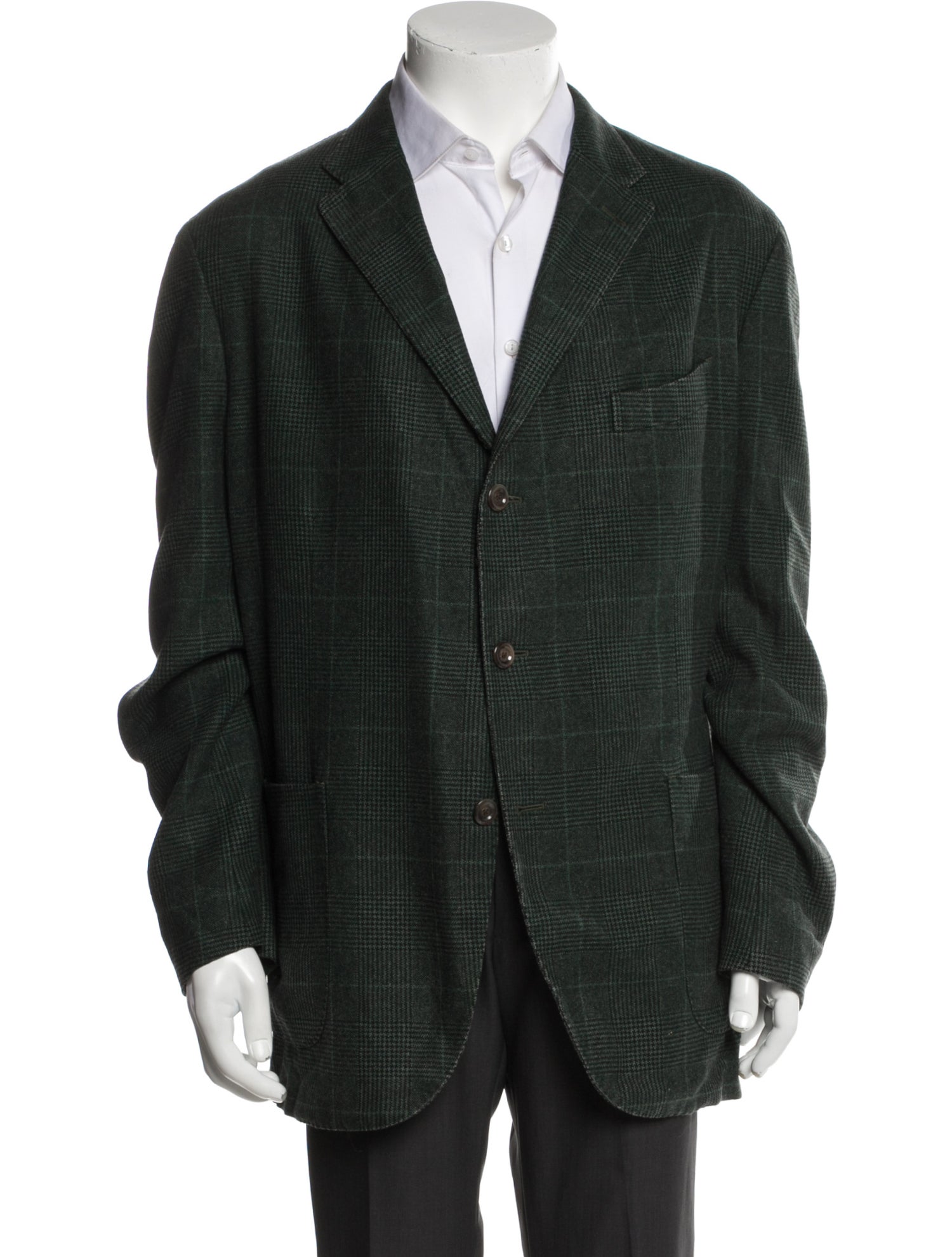 Boglioli Cashmere Plaid Print Blazer