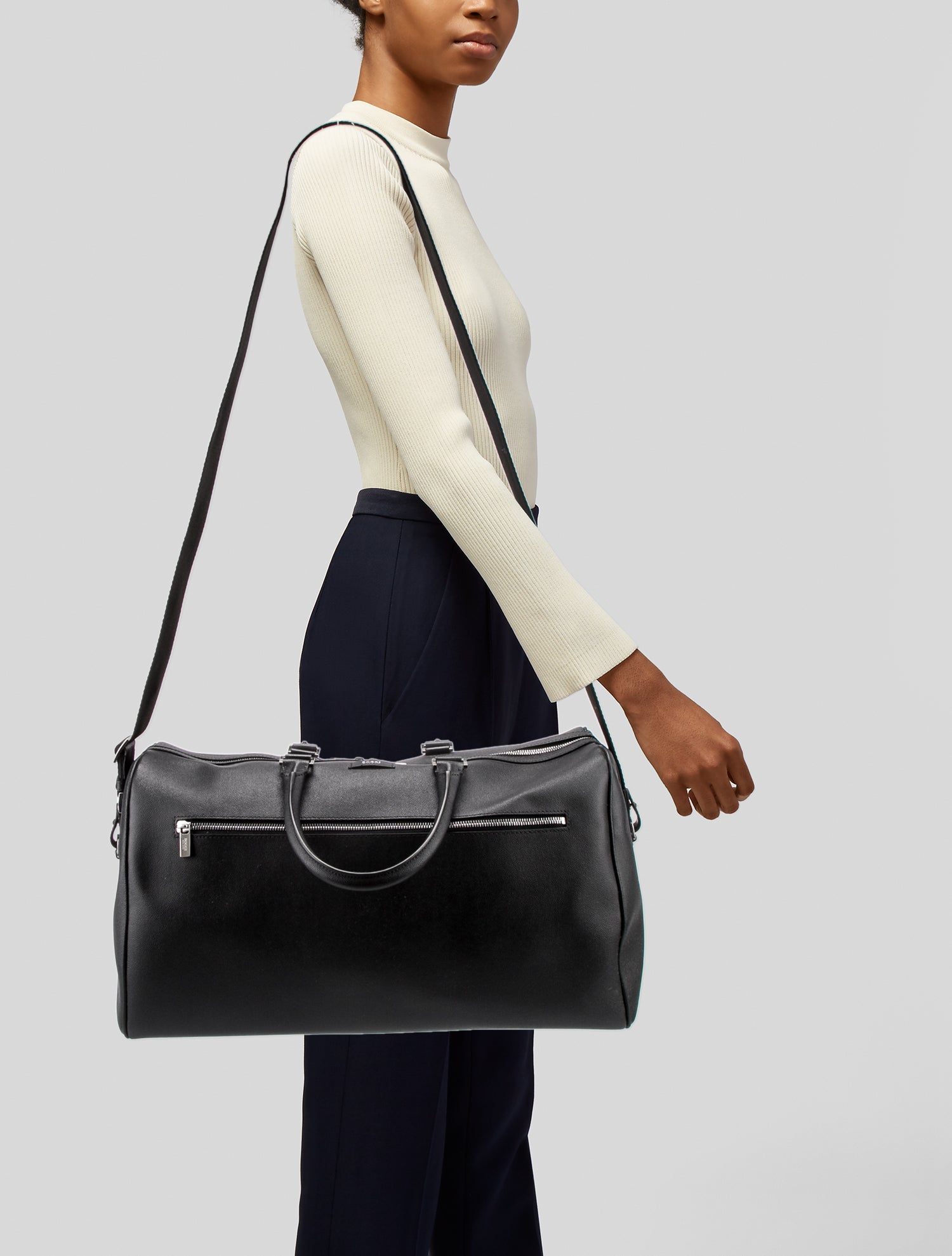 Boglioli Leather Weekender Bag