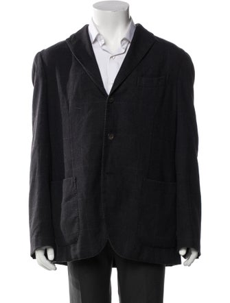 Boglioli Wool Plaid Print Blazer