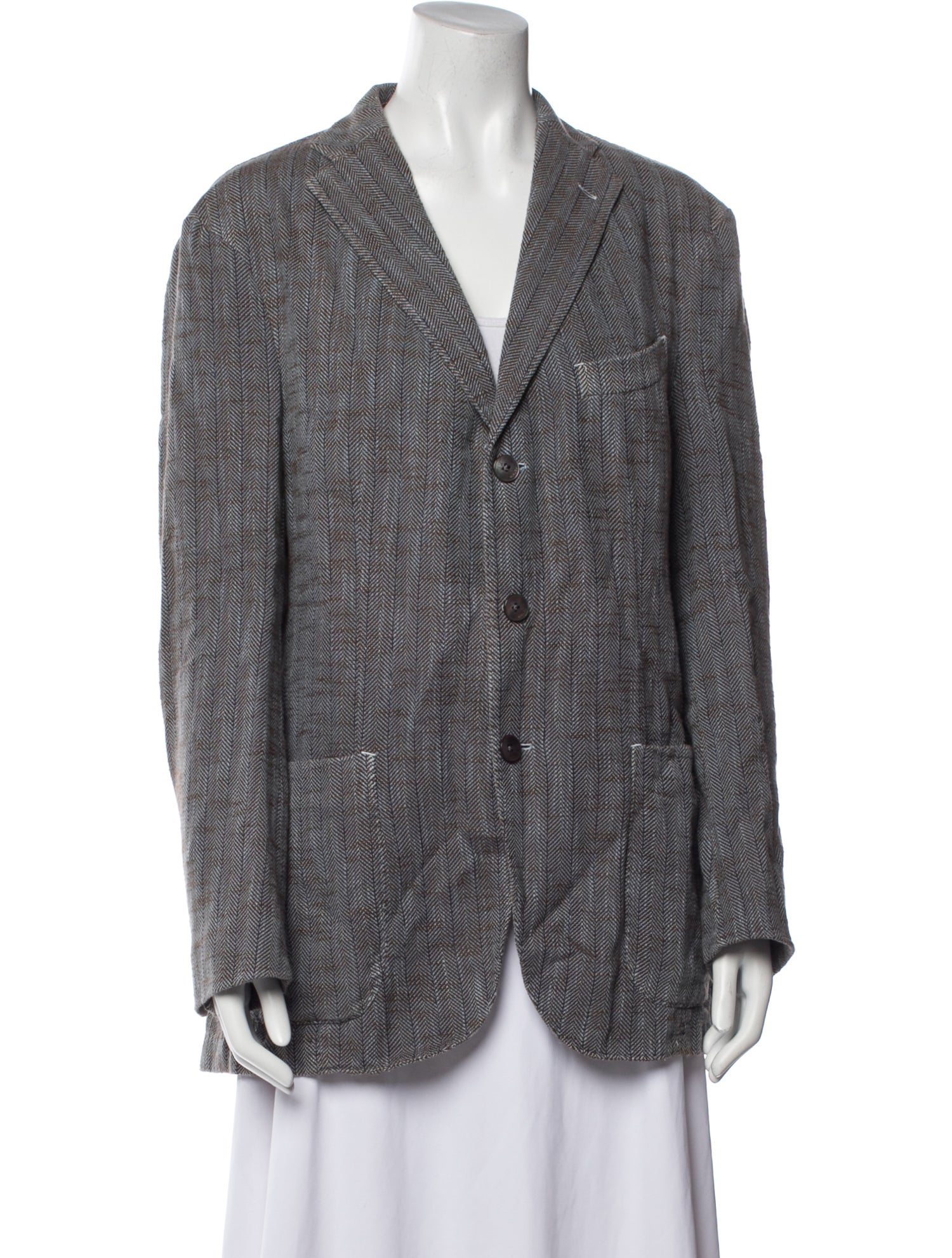 Boglioli Plaid Print Blazer