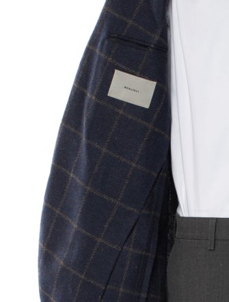 Boglioli Wool Plaid Print Blazer