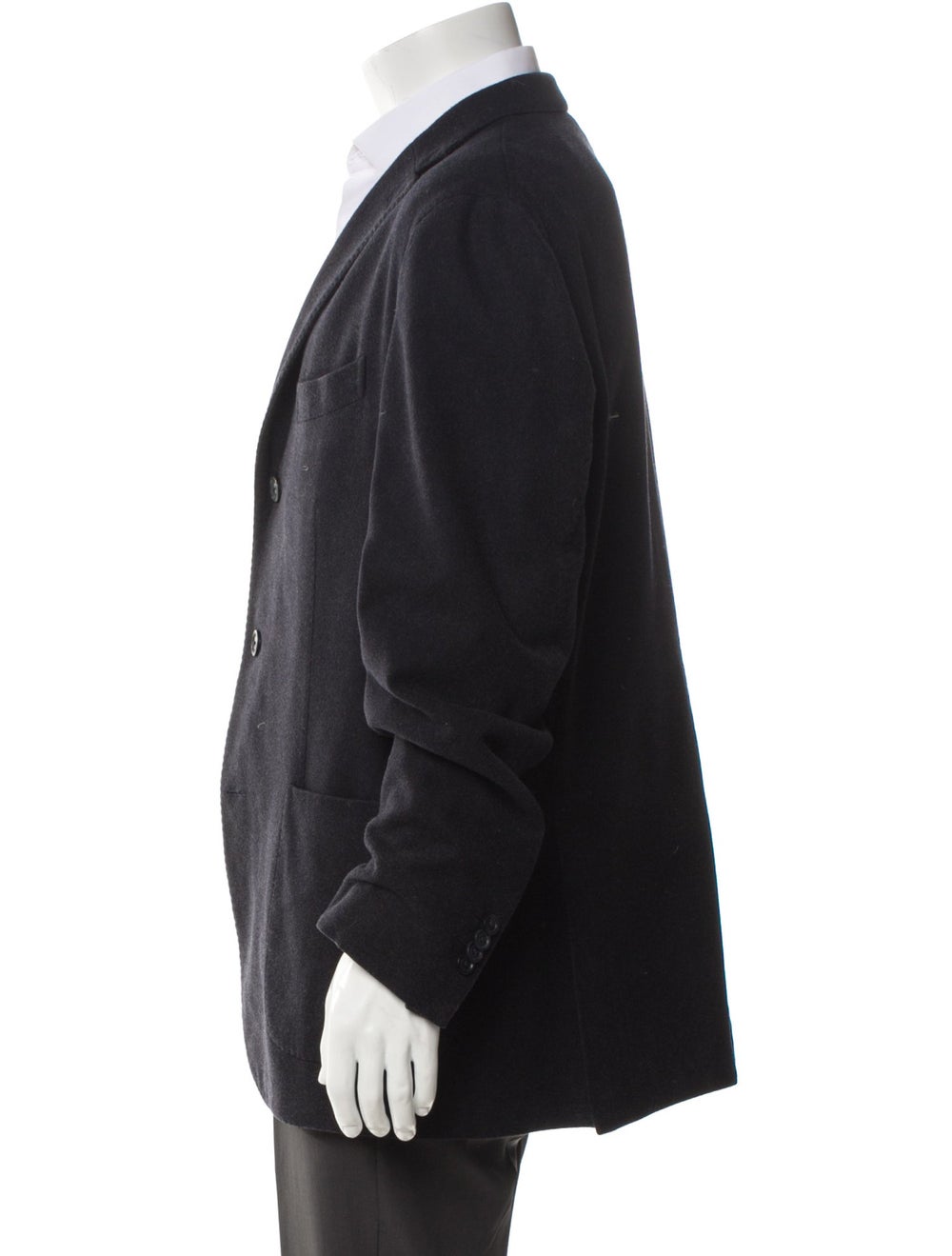 Boglioli Wool Jacket Black Collar Patch Pockets - image 2