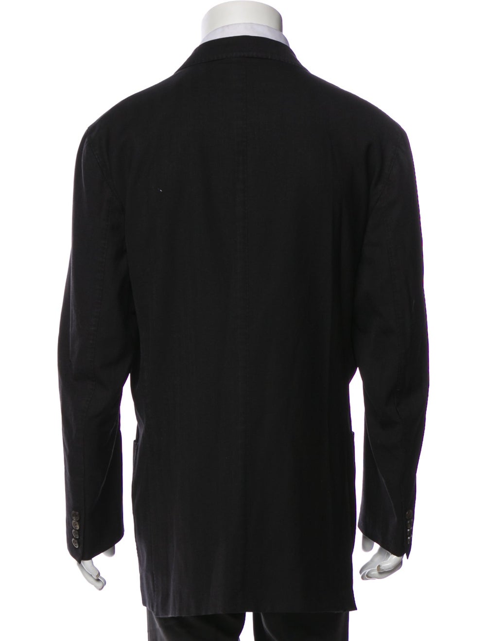 Boglioli Wool Overcoat Black Patch Pockets - image 3