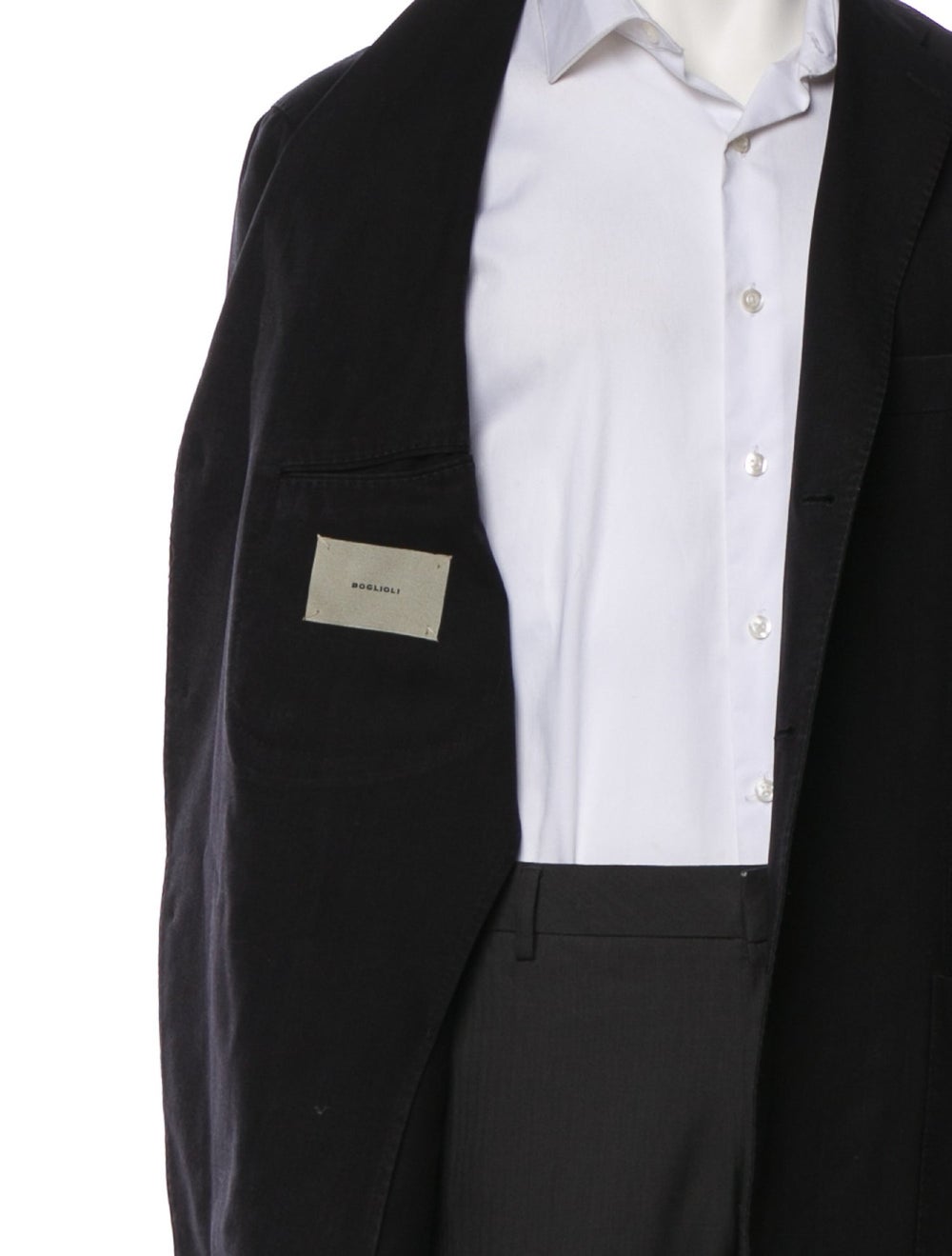 Boglioli Wool Overcoat Black Patch Pockets - image 4