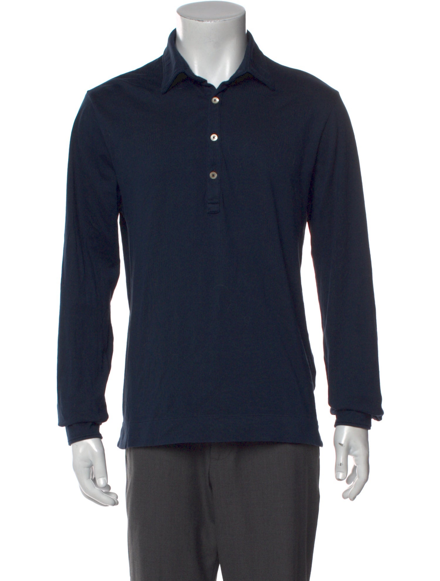 Boglioli Crew Neck Long Sleeve Polo Shirt