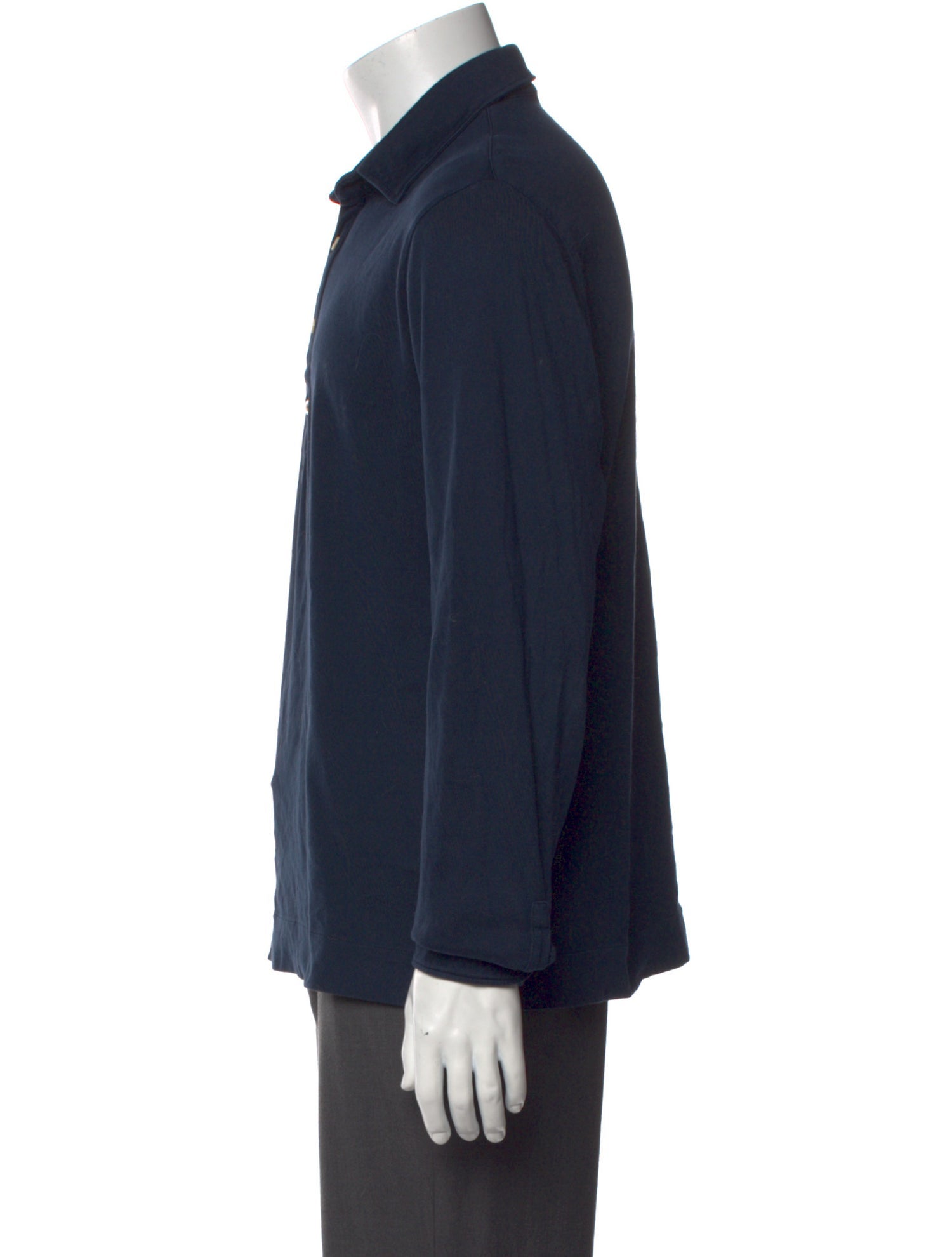 Boglioli Crew Neck Long Sleeve Polo Shirt