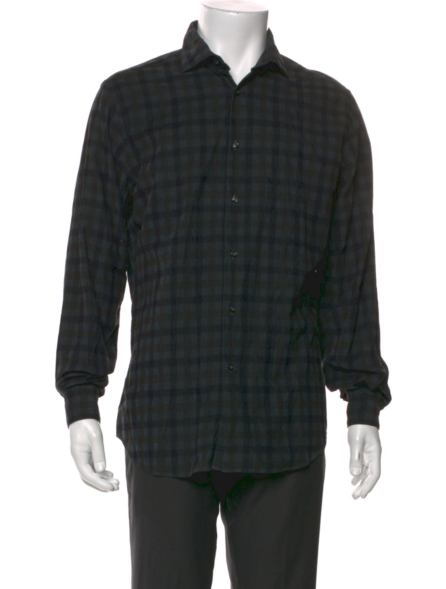 Boglioli Plaid Print Long Sleeve Shirt