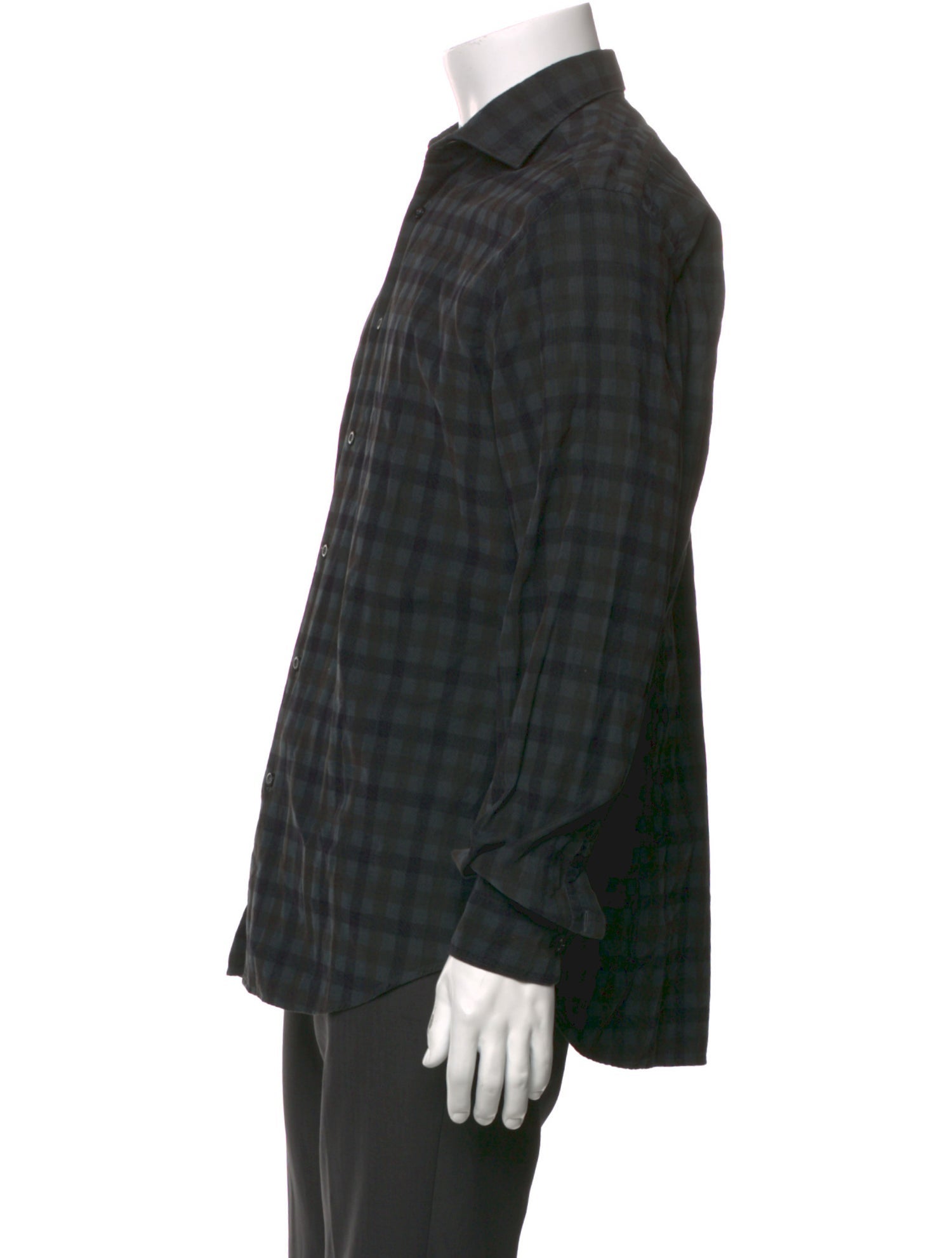 Boglioli Plaid Print Long Sleeve Shirt