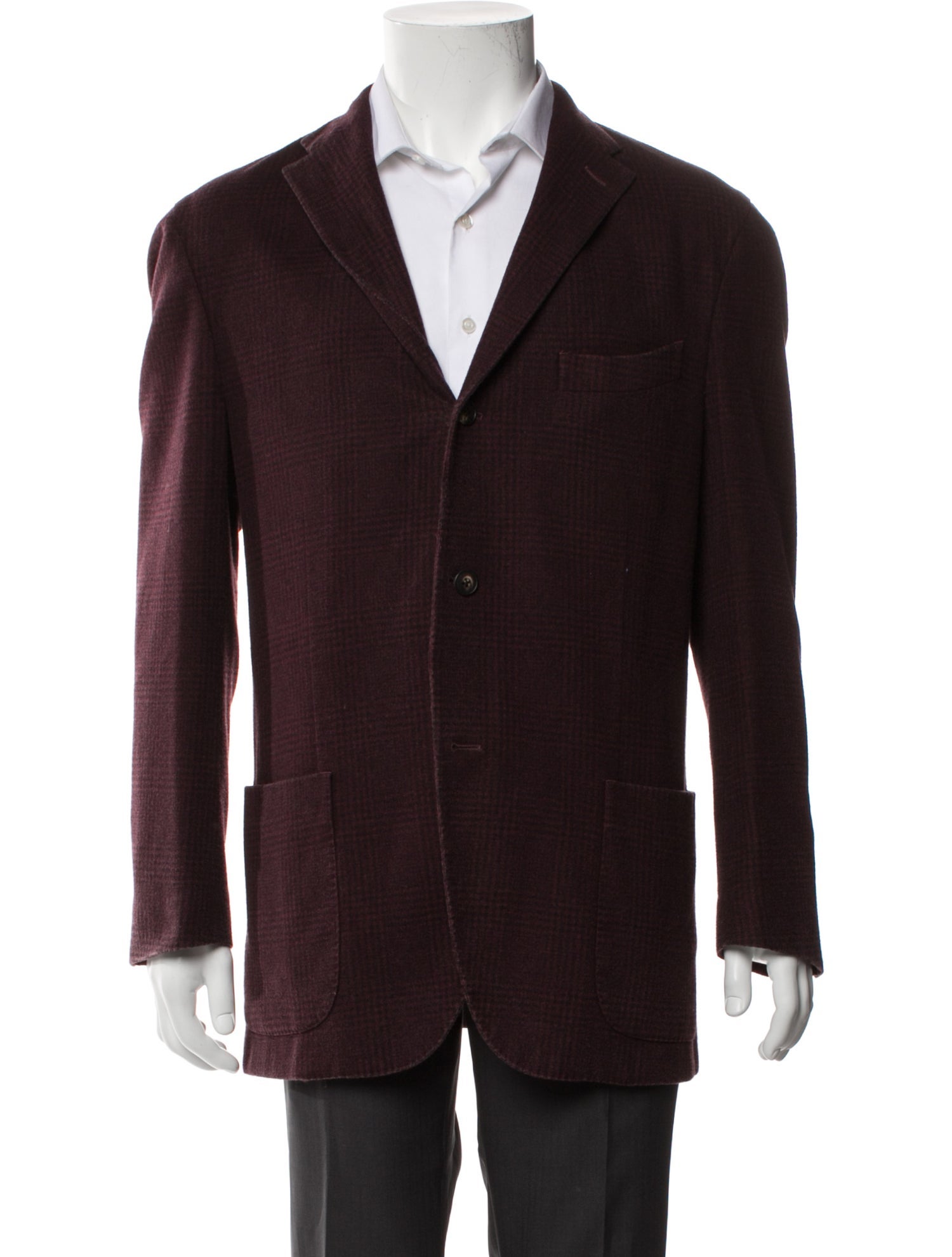 Boglioli Wool Plaid Print Coat