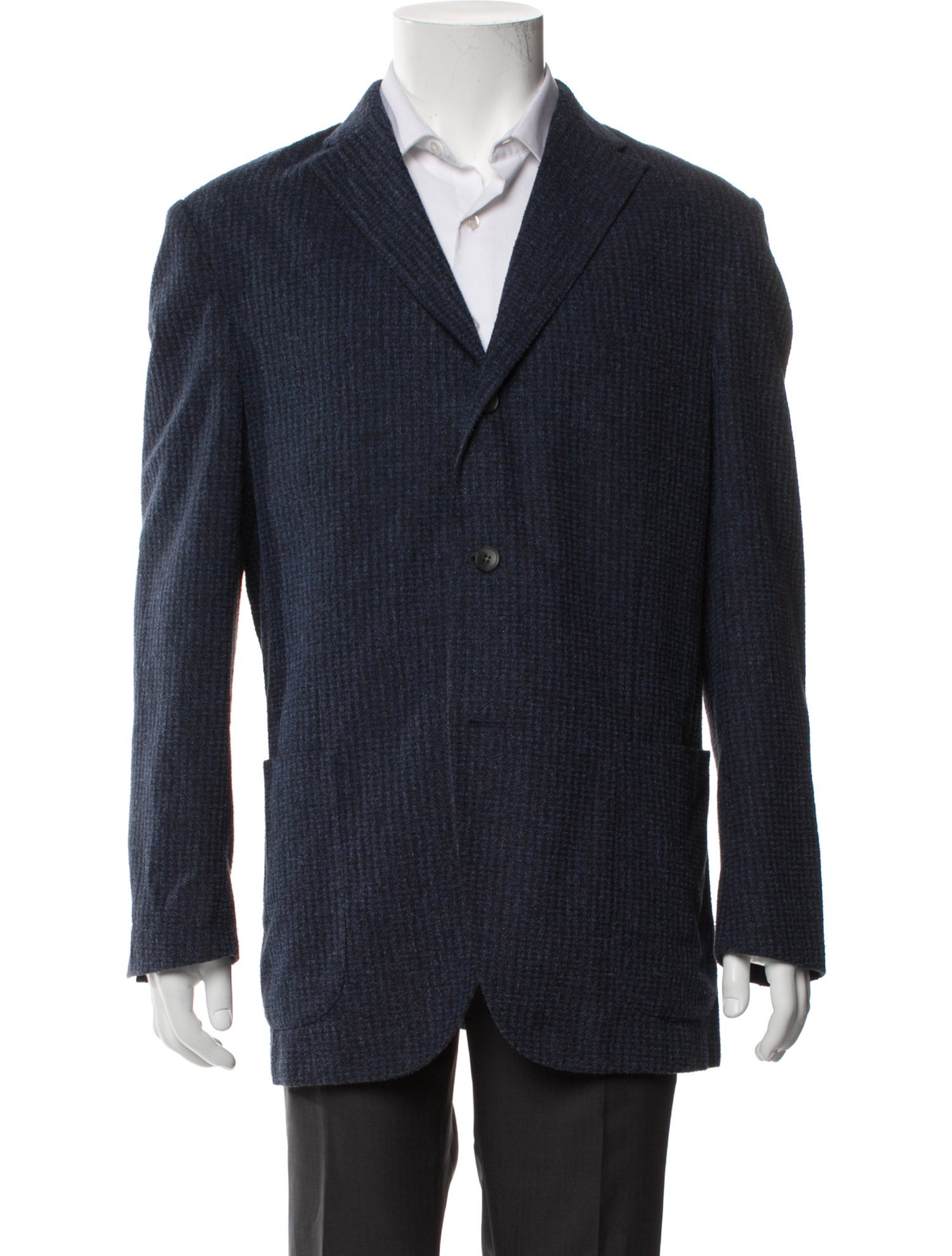 Boglioli Tweed Pattern Peacoat