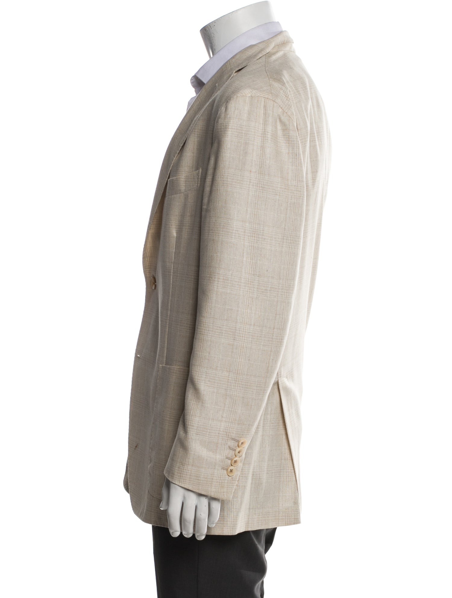 Boglioli Silk Plaid Print Blazer