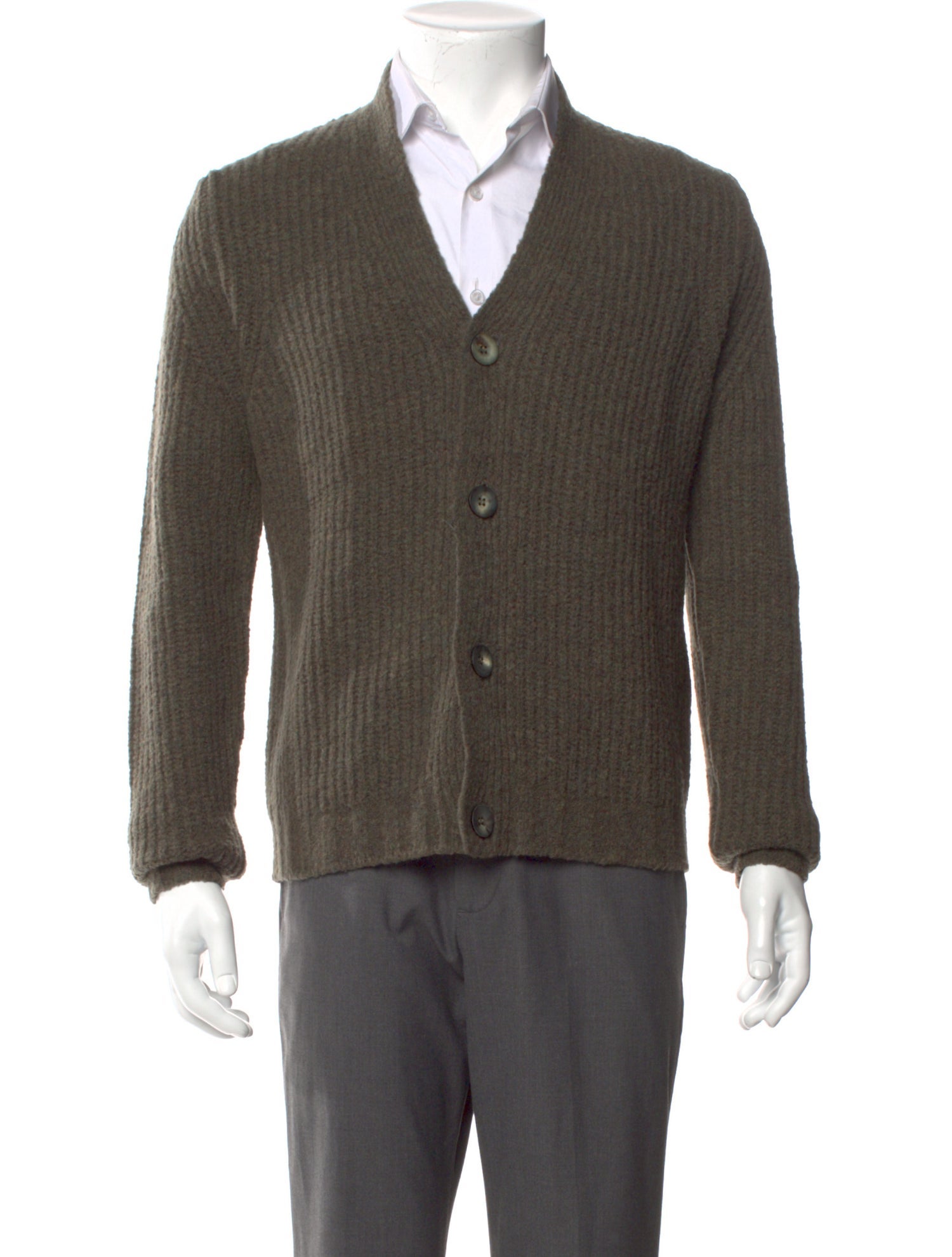 Boglioli Virgin Wool V-Neck Cardigan