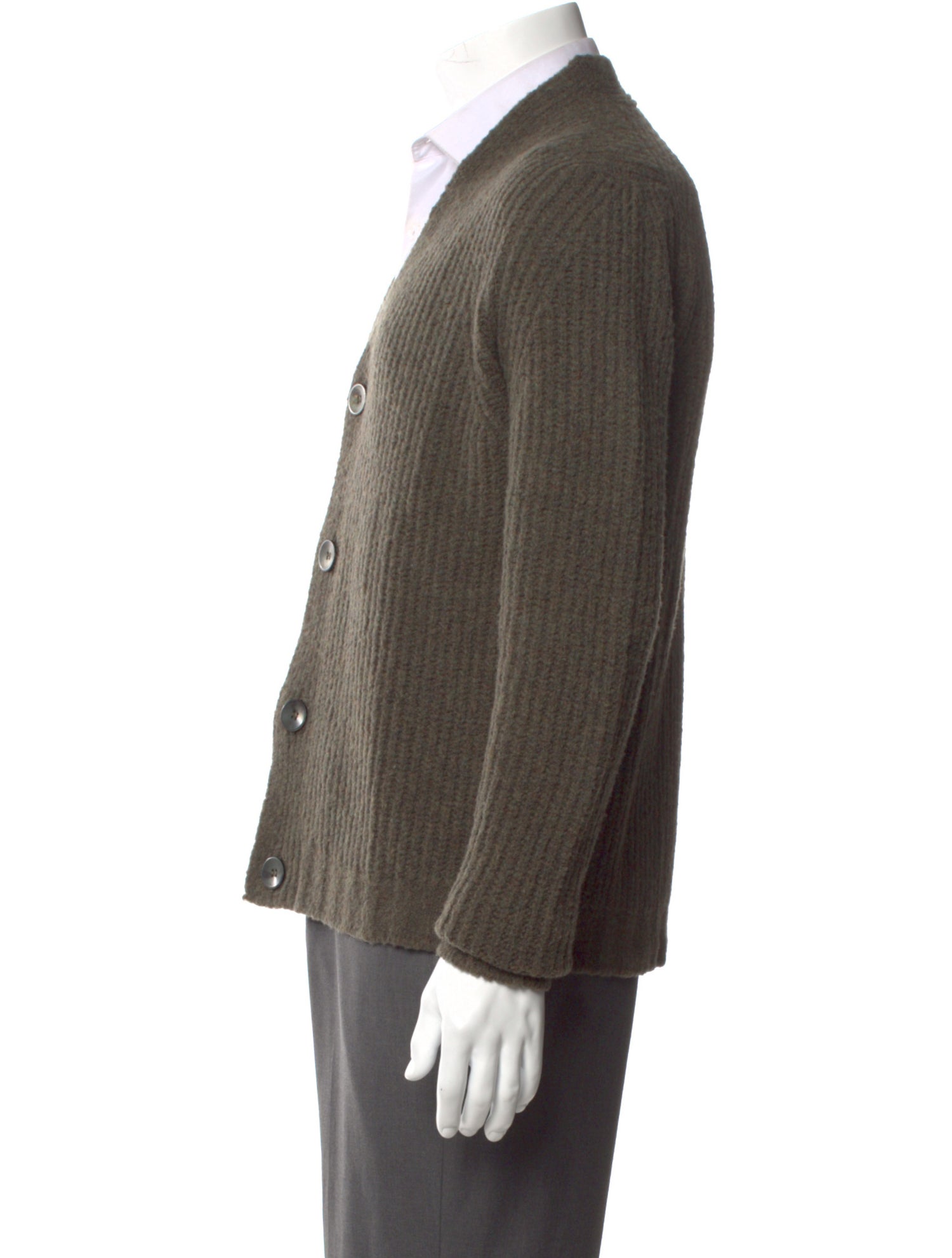 Boglioli Virgin Wool V-Neck Cardigan