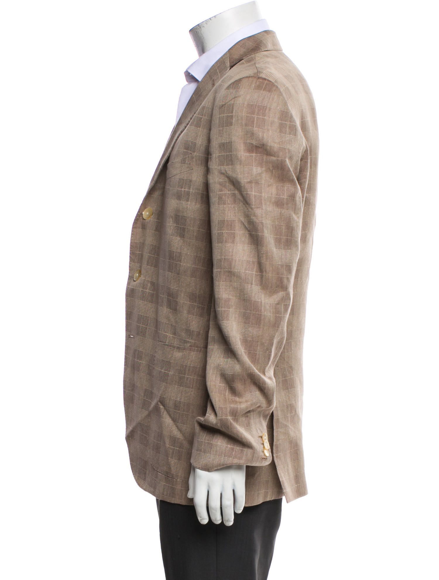 Boglioli Silk Plaid Print Blazer