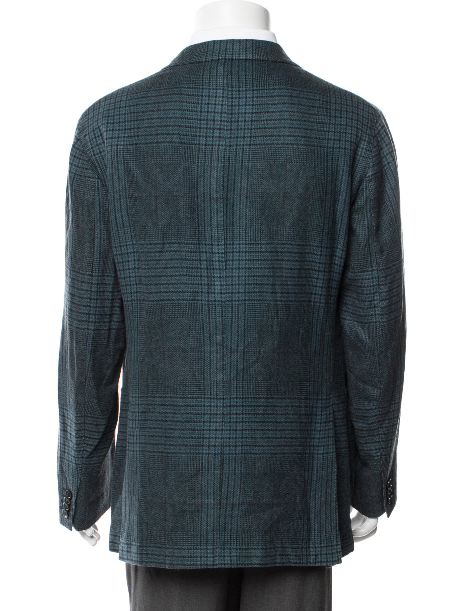 Boglioli Wool Plaid Print Blazer