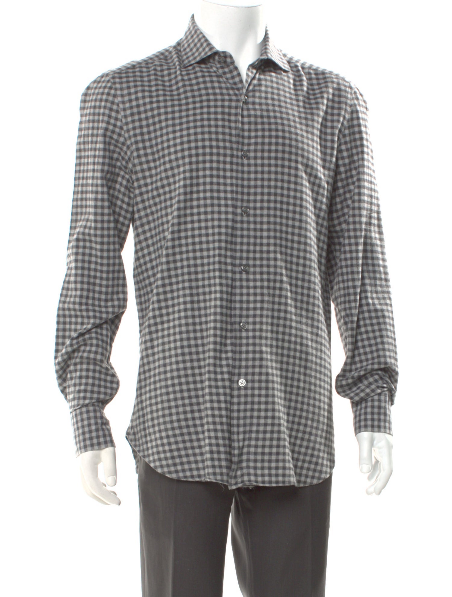 Boglioli Plaid Print Long Sleeve Shirt