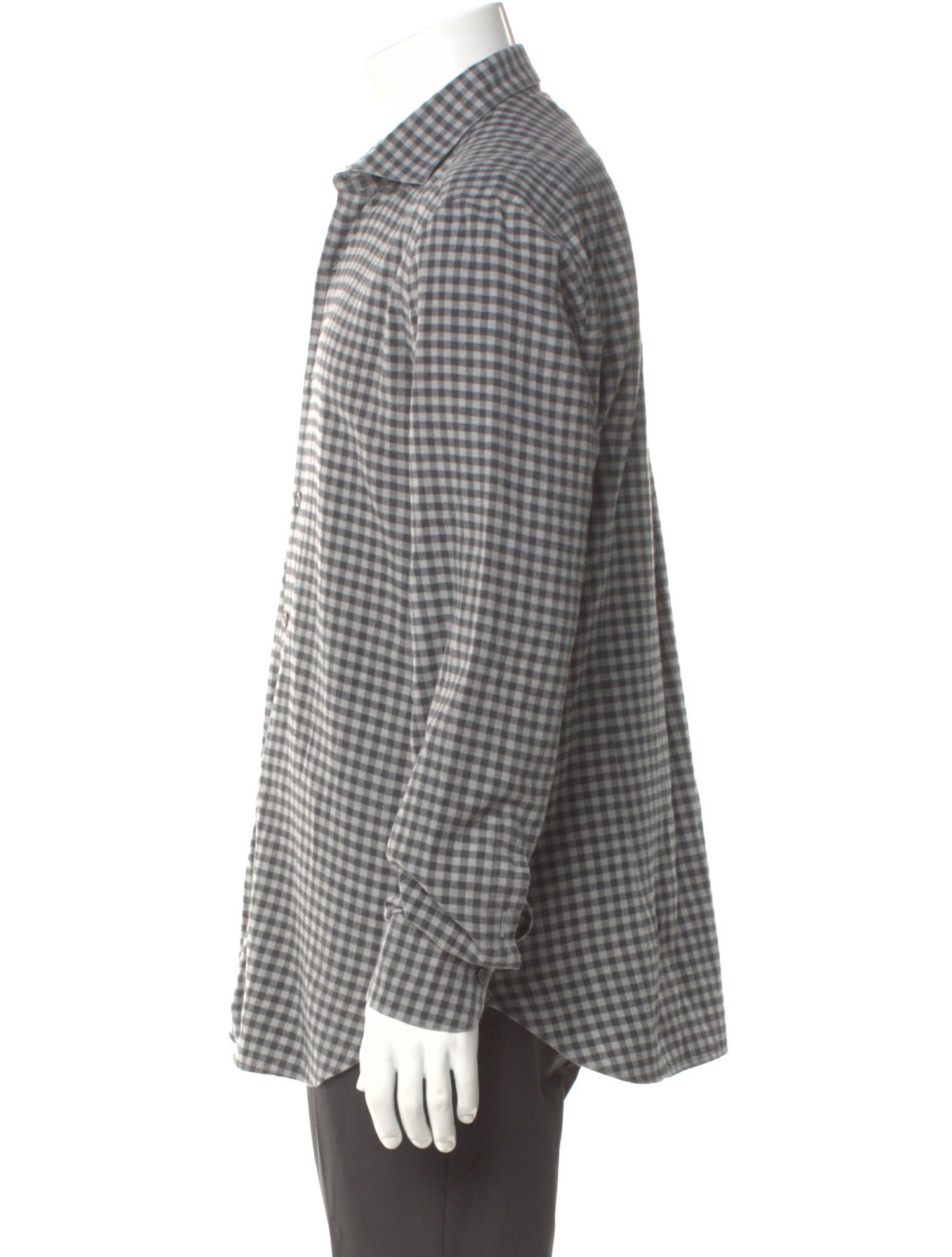 Boglioli Plaid Print Long Sleeve Shirt