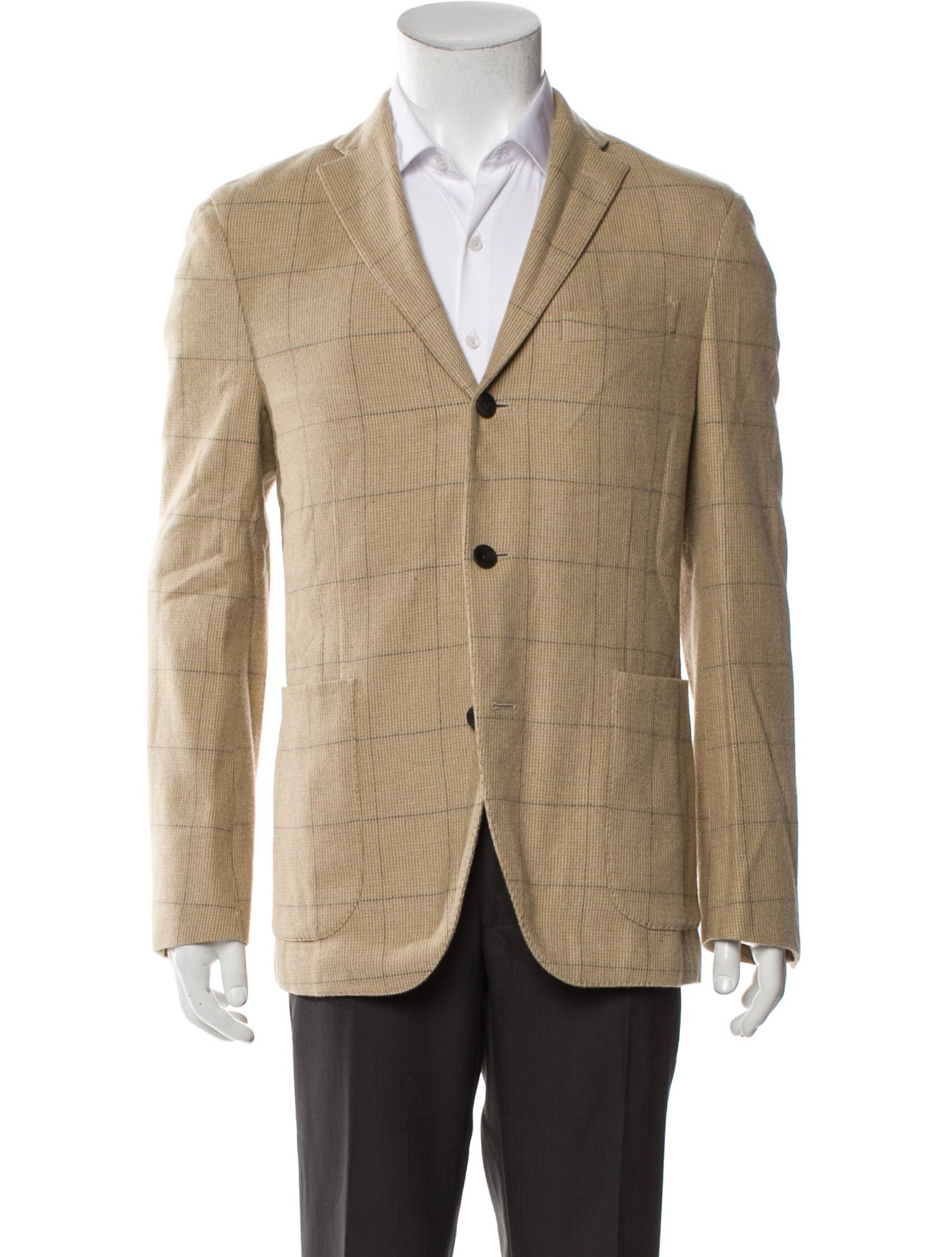 Boglioli Wool Plaid Print Sport Coat