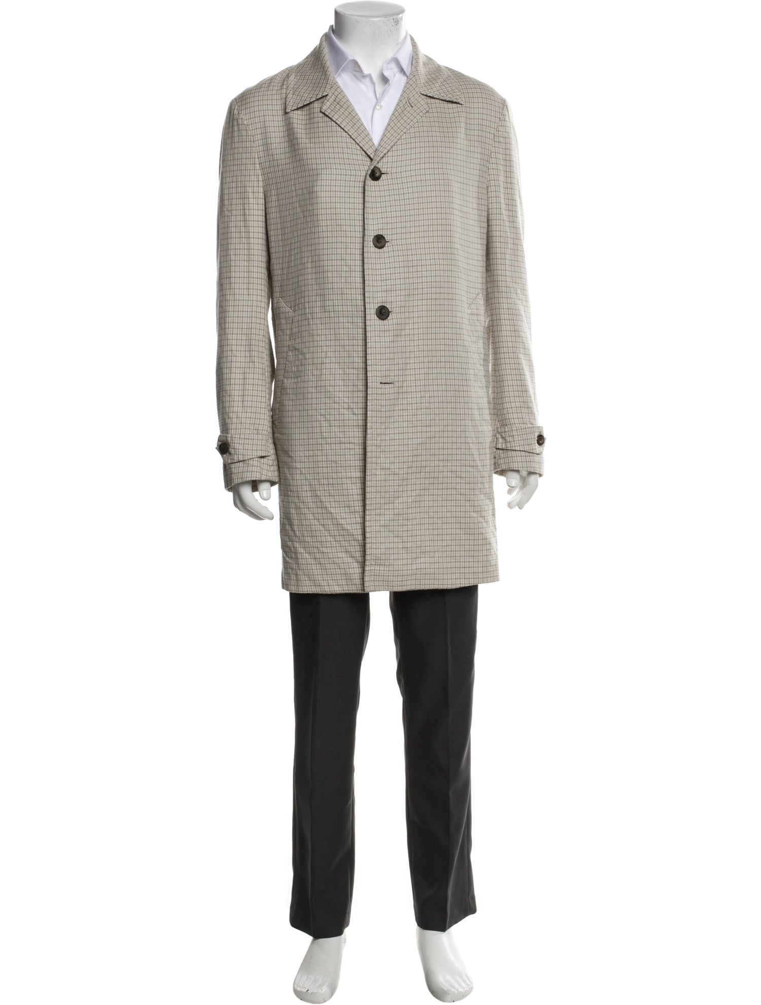 Boglioli Houndstooth Print Overcoat