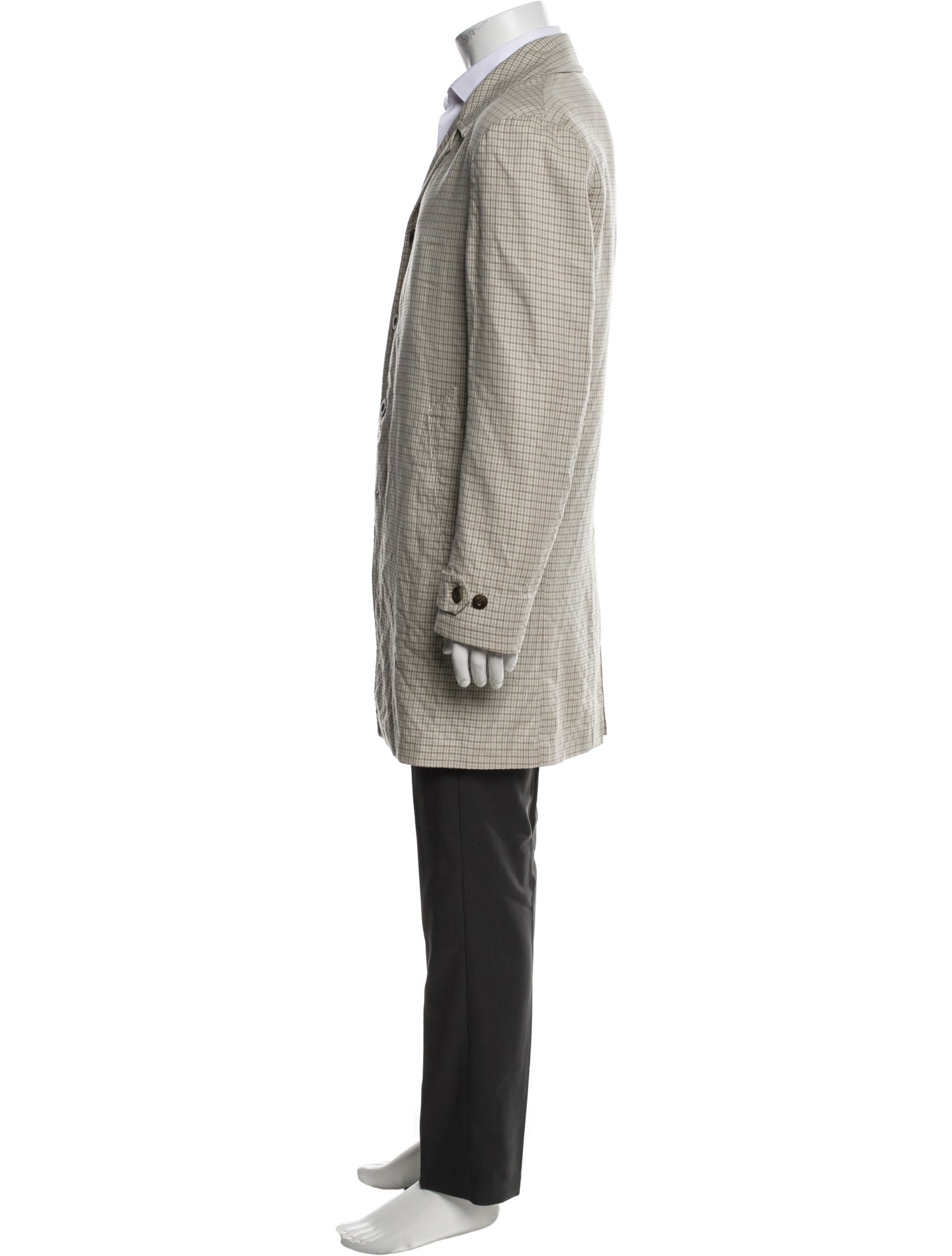 Boglioli Houndstooth Print Overcoat