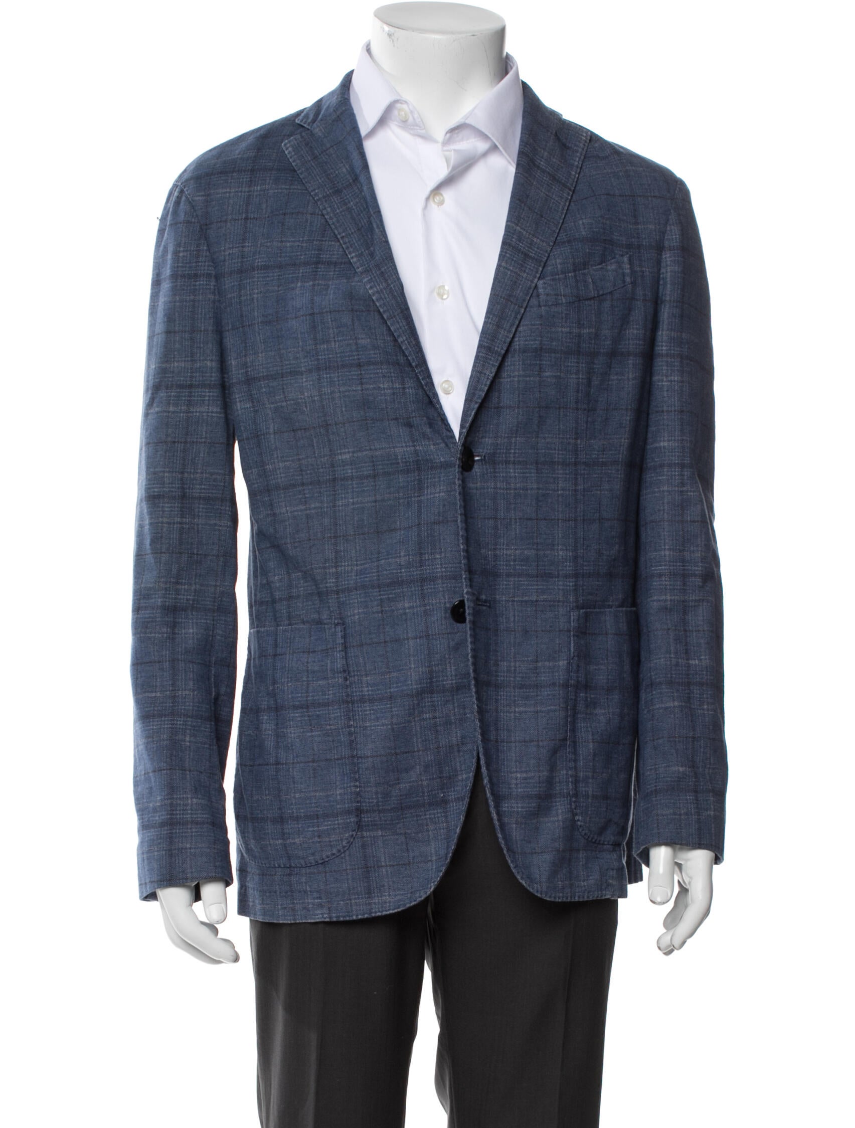Boglioli Plaid Print Blazer