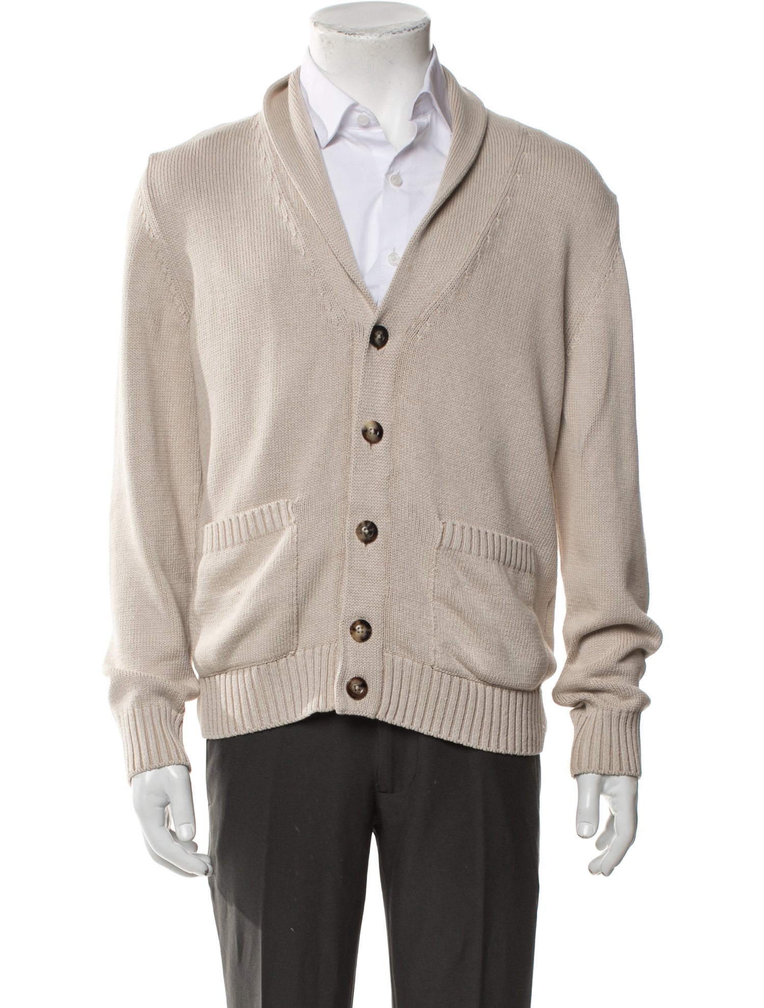 Boglioli Open Front Long Sleeve Cardigan