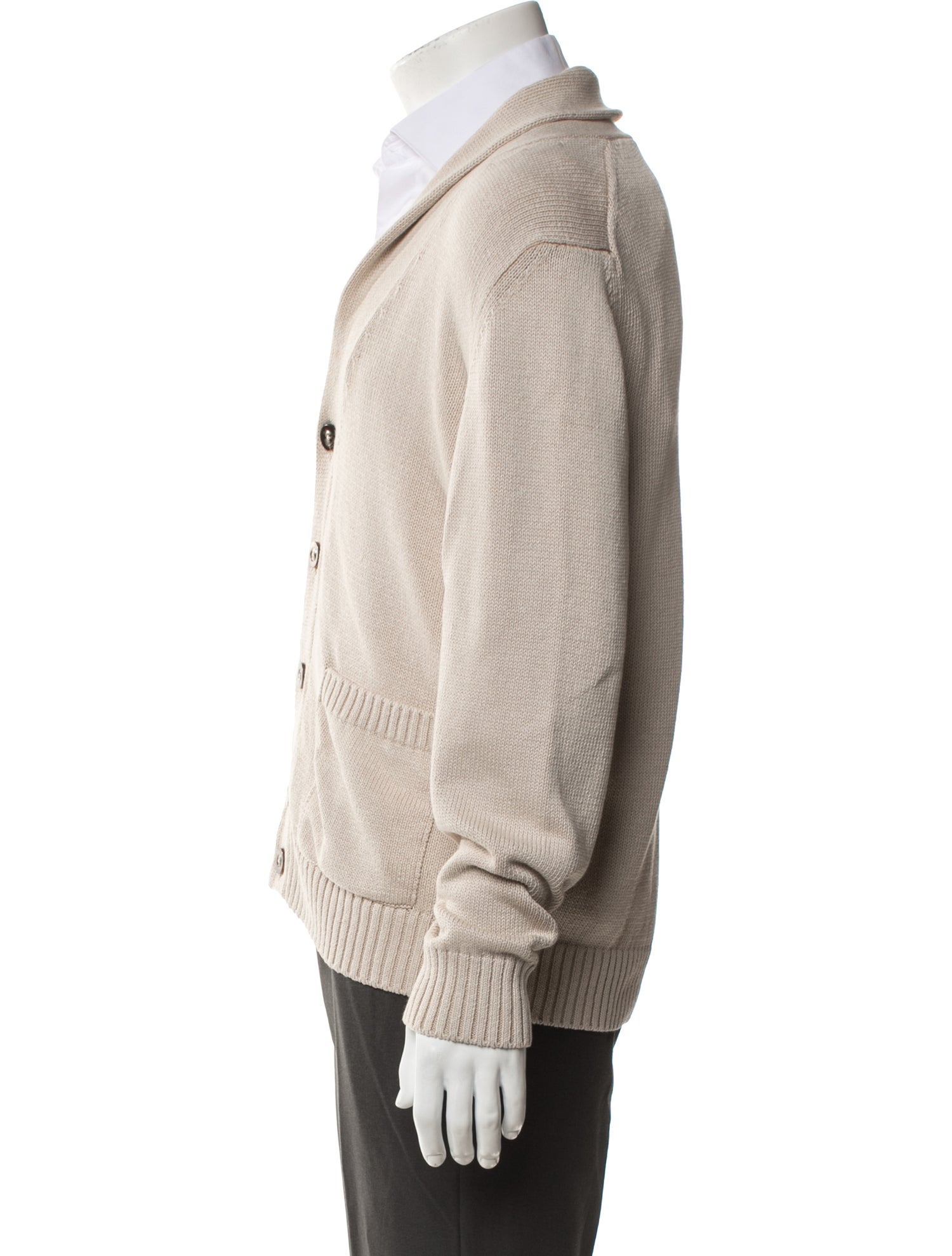 Boglioli Open Front Long Sleeve Cardigan