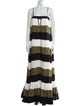 A. Potts Striped Long Dress