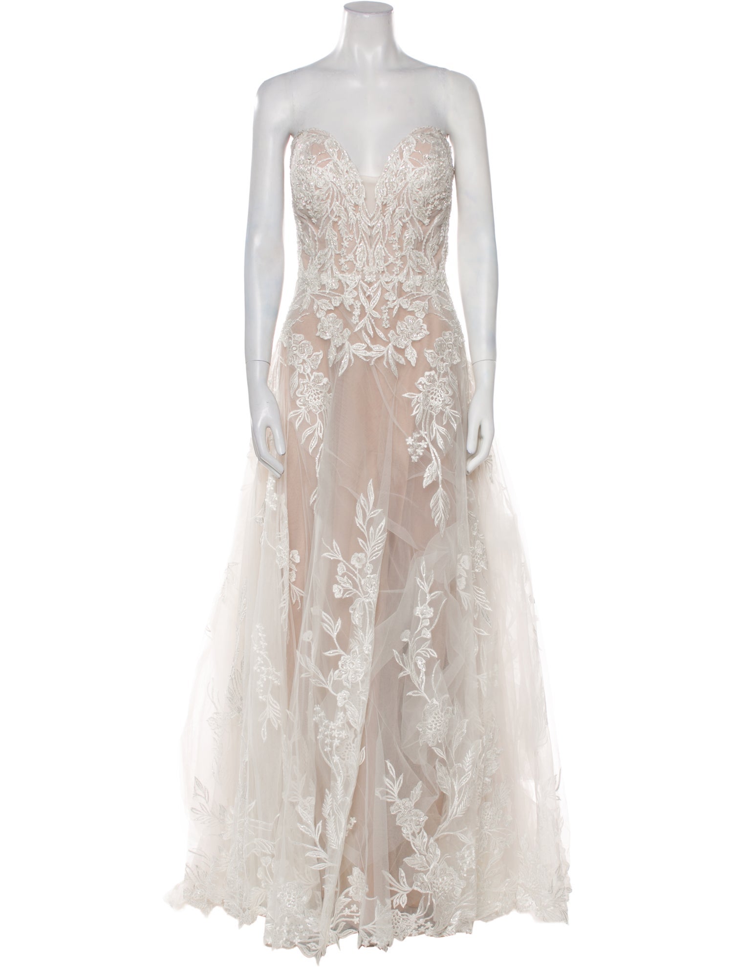 Allure Couture Strapless Long Dress w/ Tags