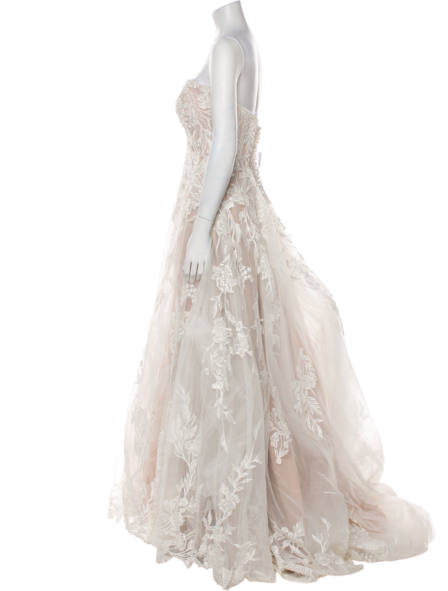 Allure Couture Strapless Long Dress w/ Tags