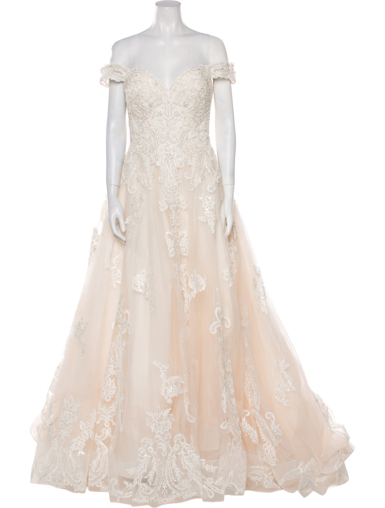 Allure Couture Lace Pattern Long Dress w/ Tags