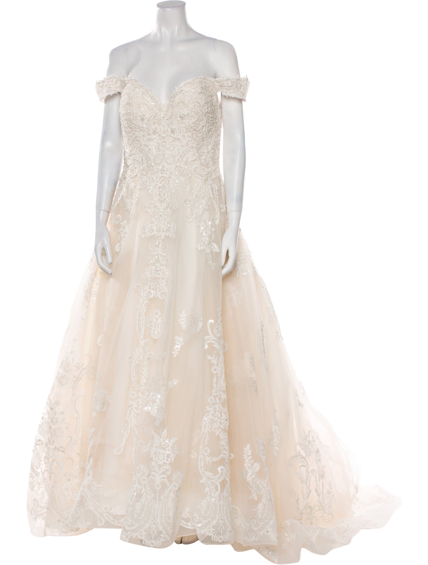 Allure Couture Off-The-Shoulder Long Dress w/ Tags