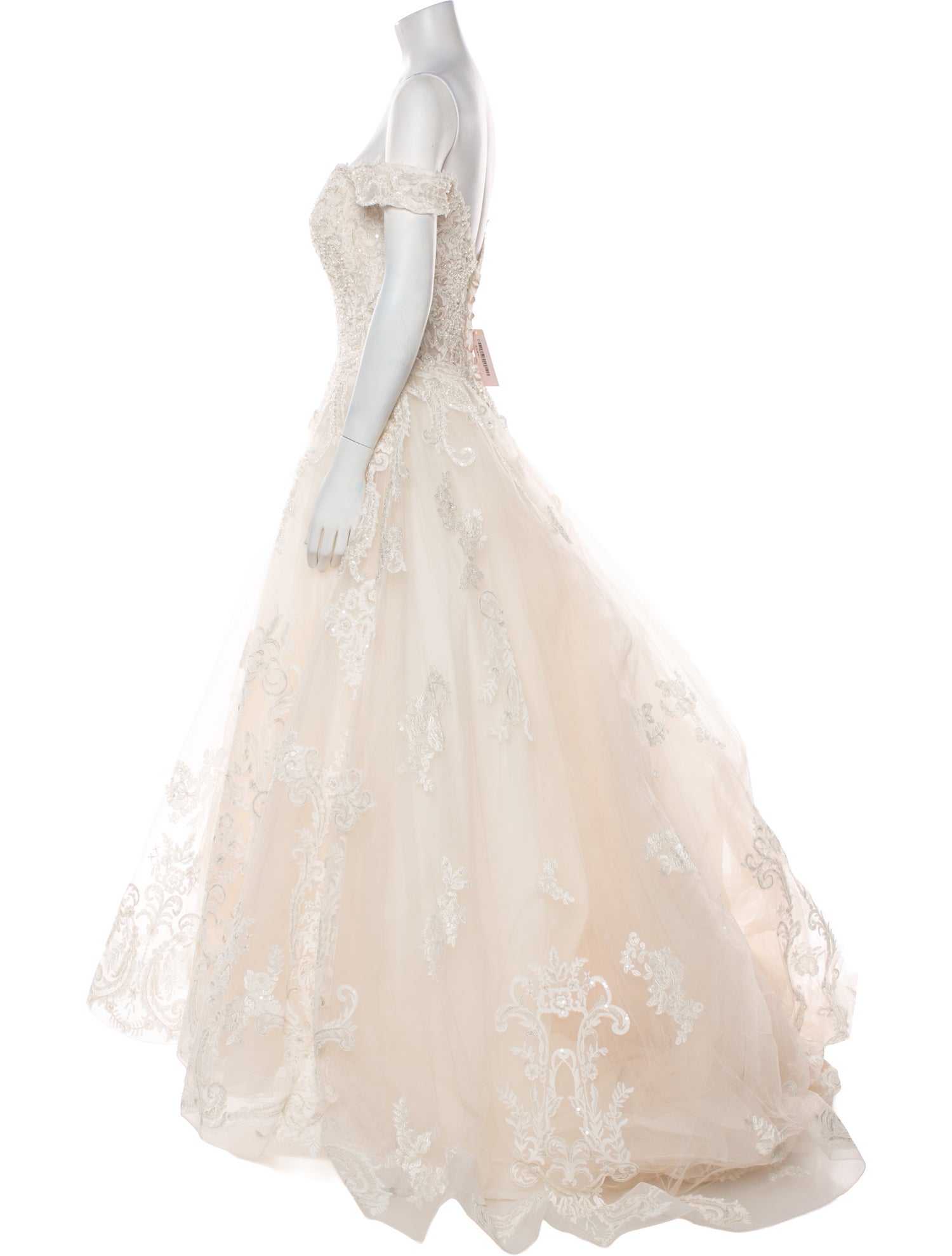 Allure Couture Off-The-Shoulder Long Dress w/ Tags