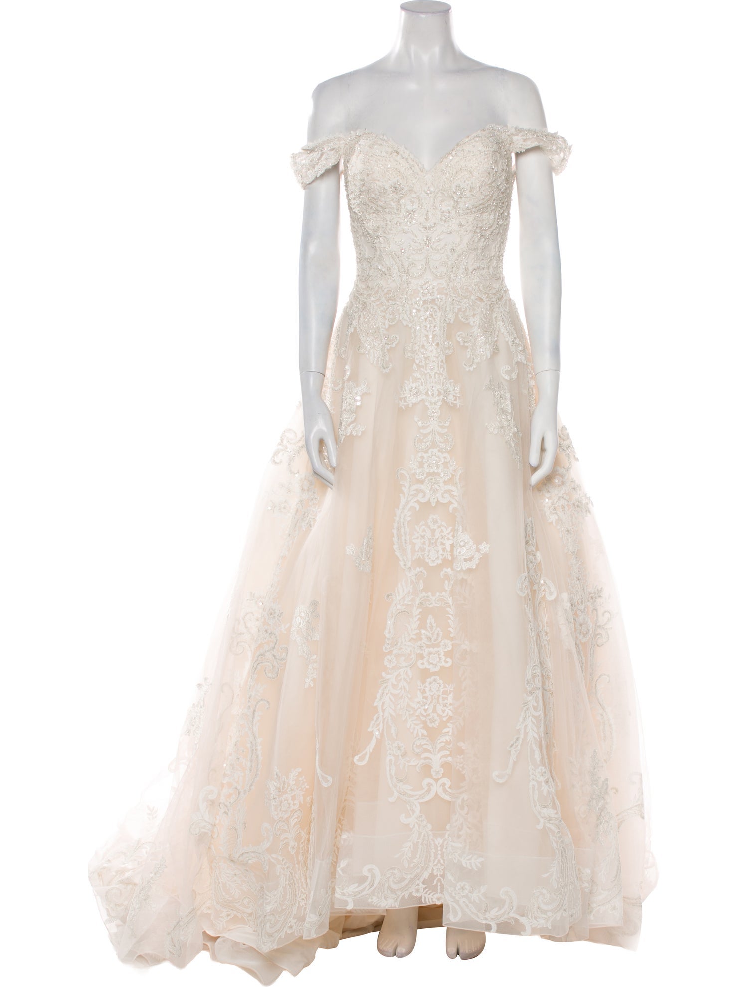 Allure Couture Lace Pattern Long Dress w/ Tags