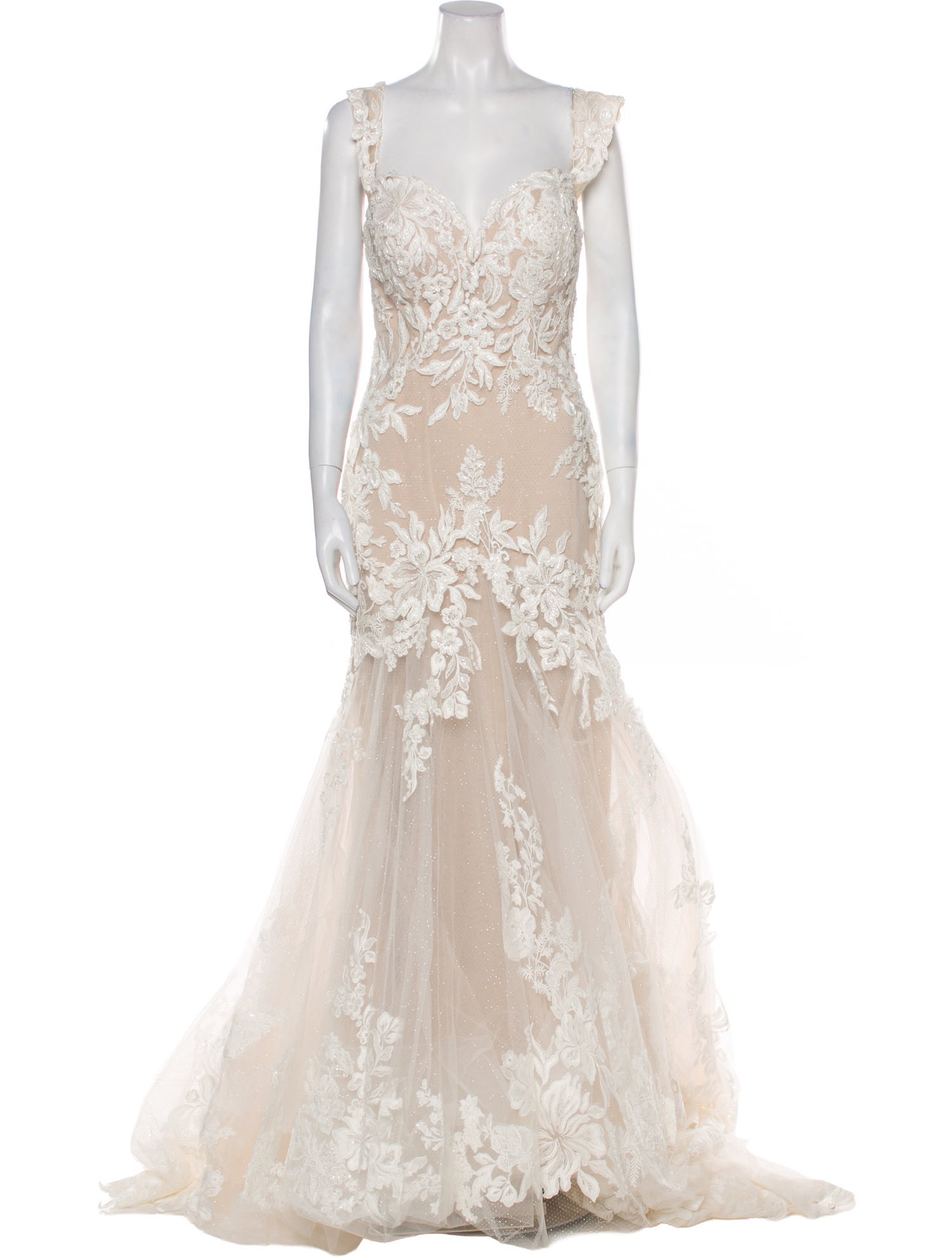 Allure Couture Lace Pattern Long Dress w/ Tags