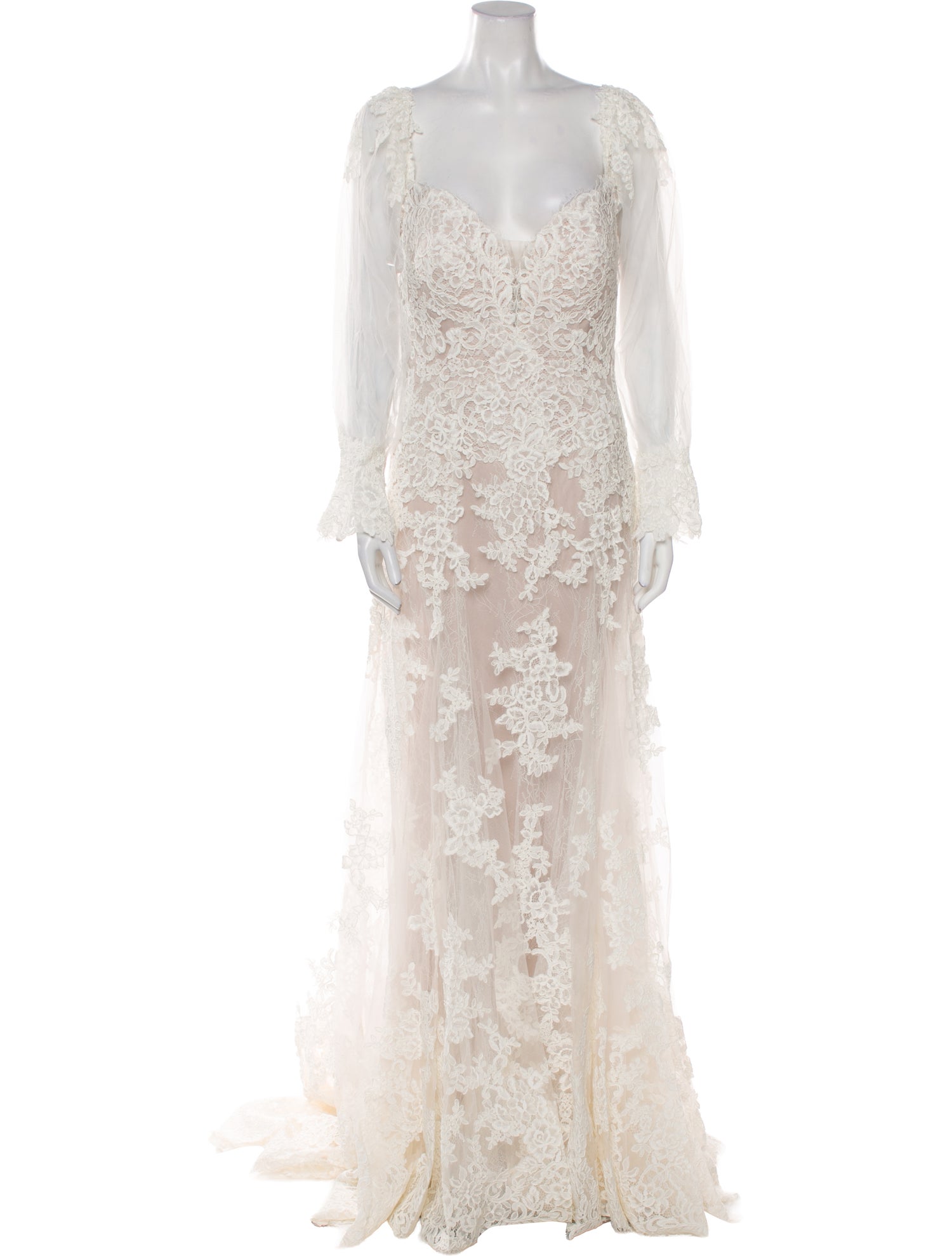 Allure Couture Lace Pattern Long Dress w/ Tags