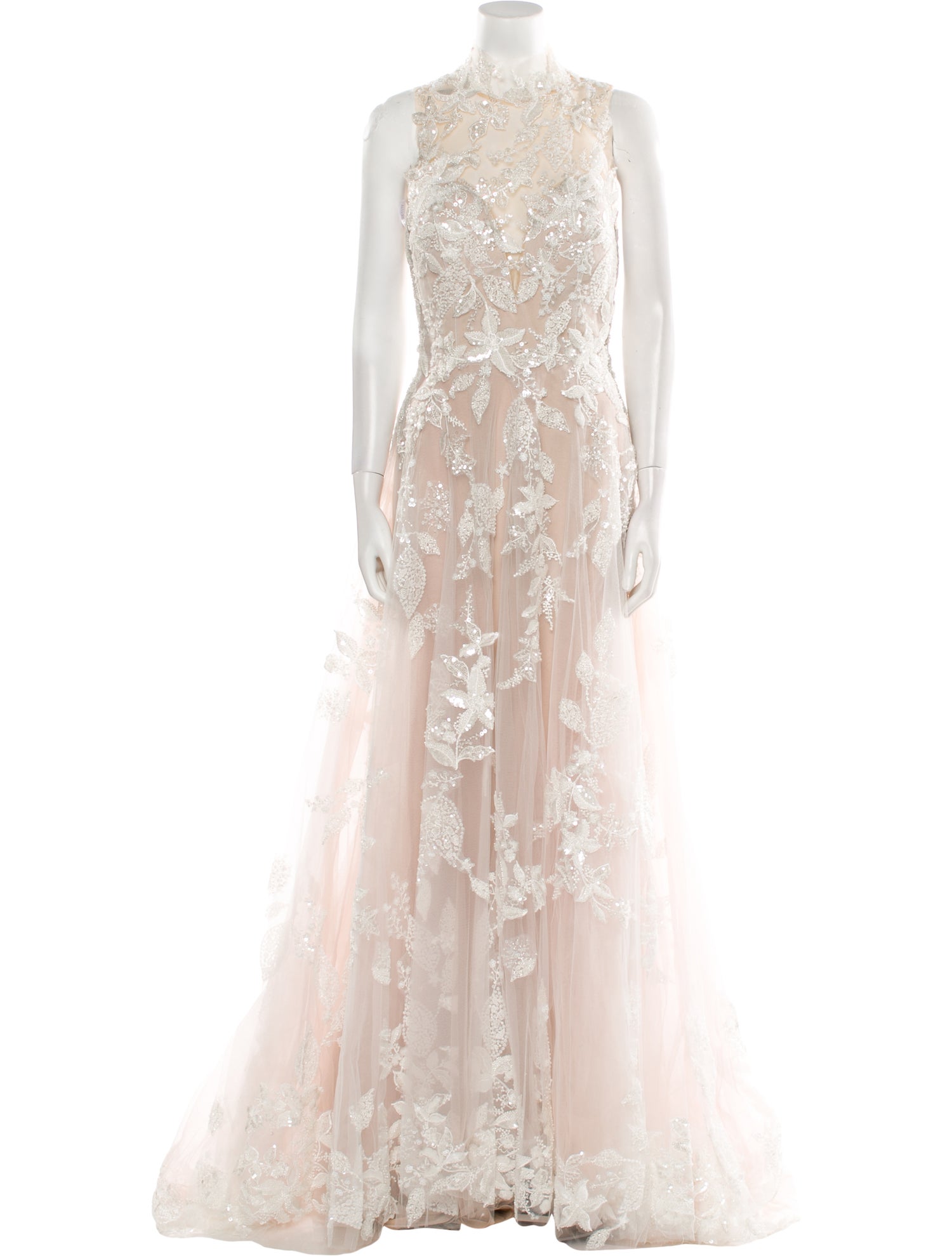 Allure Couture Lace Pattern Long Dress w/ Tags