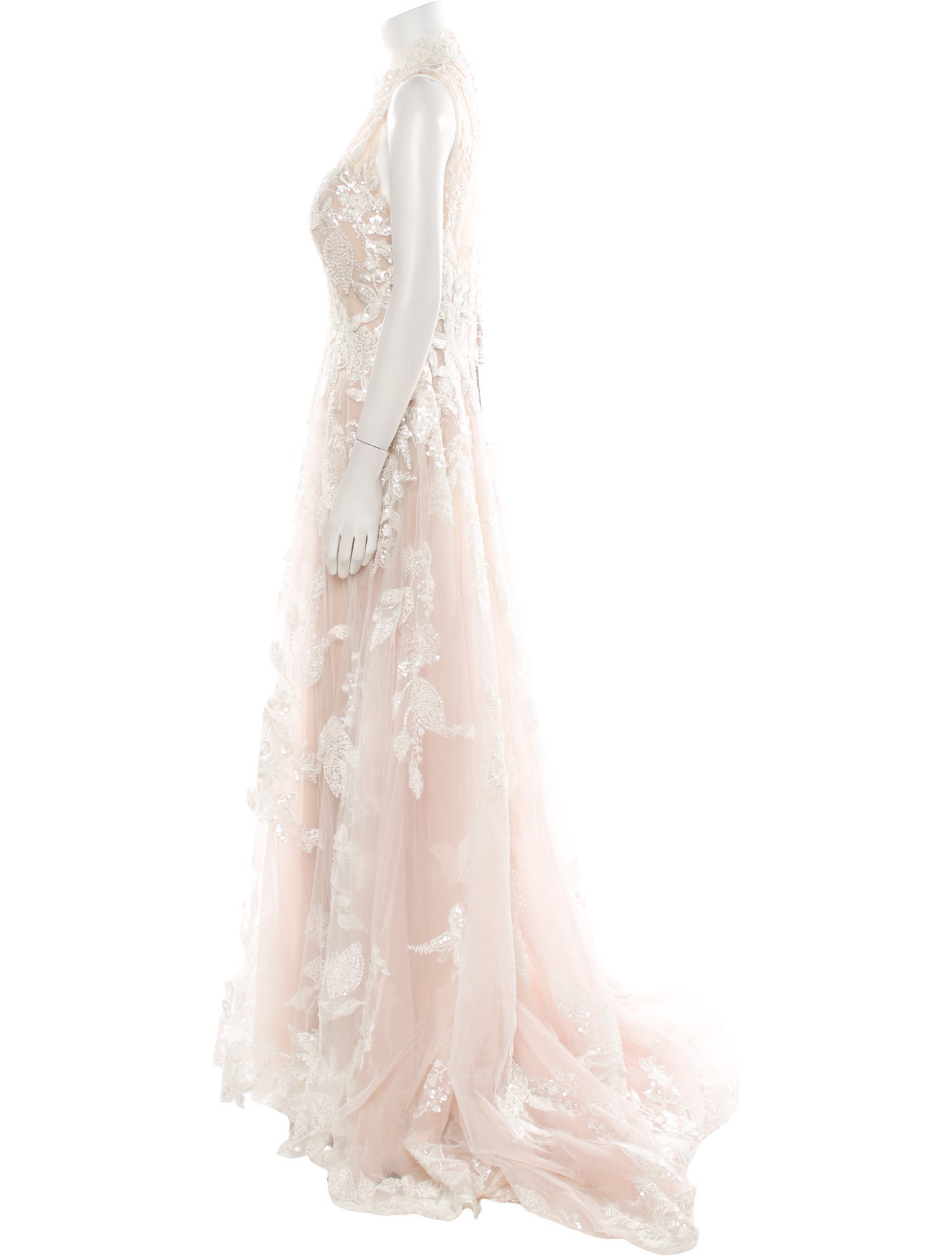 Allure Couture Lace Pattern Long Dress w/ Tags