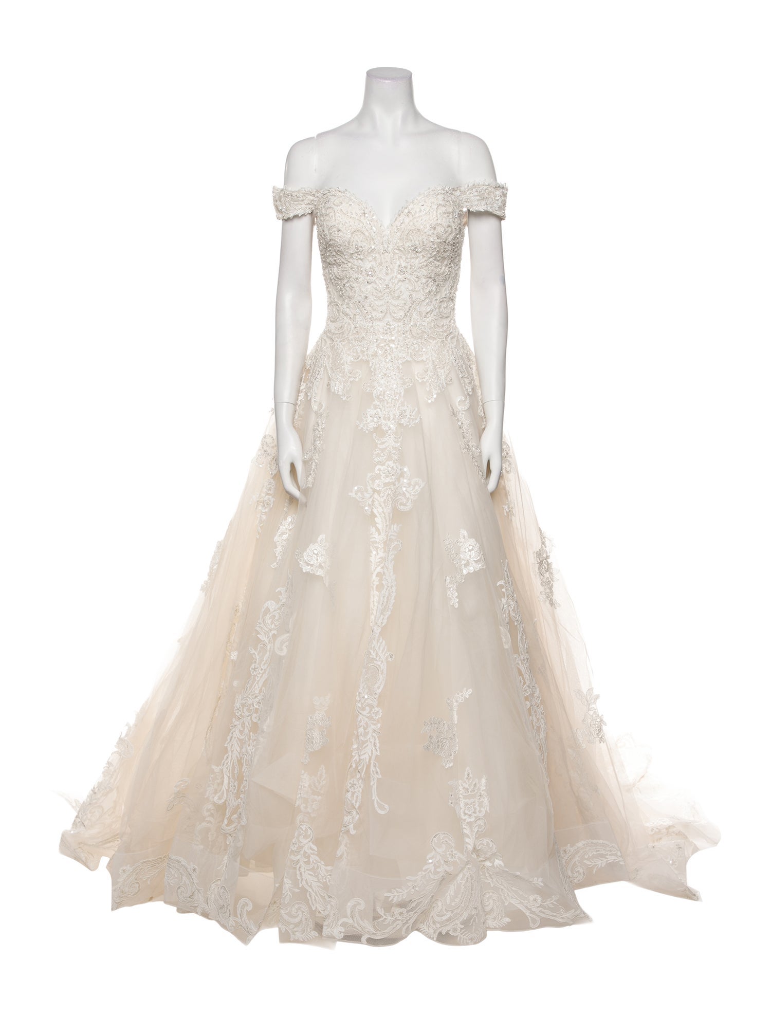 Allure Couture Off-The-Shoulder Long Dress w/ Tags