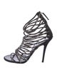 Giuseppe Zanotti x Balmain Satin Chain-Link Accents Gladiator Sandals