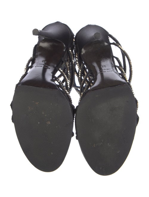 Giuseppe Zanotti x Balmain Satin Chain-Link Accents Gladiator Sandals