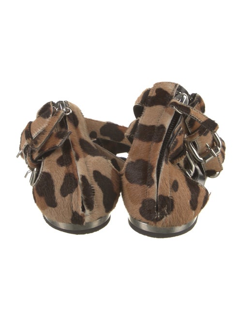 Giuseppe Zanotti x Balmain Ponyhair Animal Print Gladiator Sandals