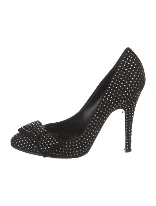 Giuseppe Zanotti x Balmain Suede Polka Dot Print Pumps