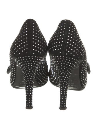 Giuseppe Zanotti x Balmain Suede Polka Dot Print Pumps