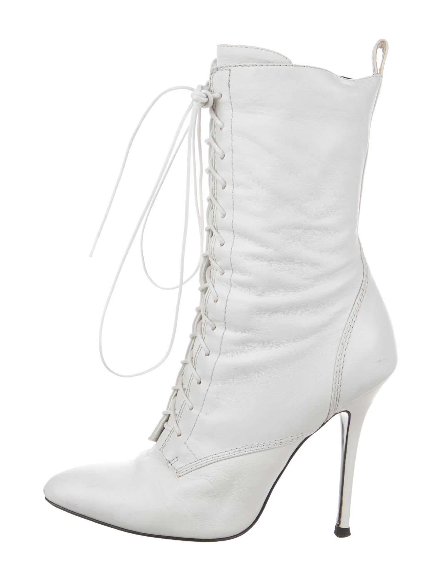 Giuseppe Zanotti x Balmain Leather Lace-Up Boots